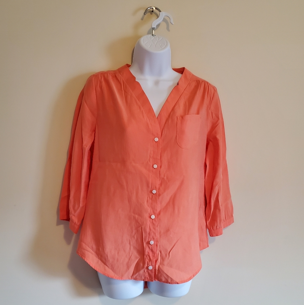L.L.Bean button down blouse